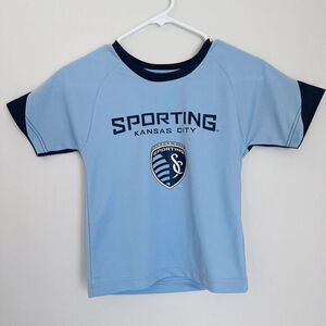 Sporting Kansas City Jersey Unisex XS 4/5 Short‎ Sleeve Blue MLS Soccer